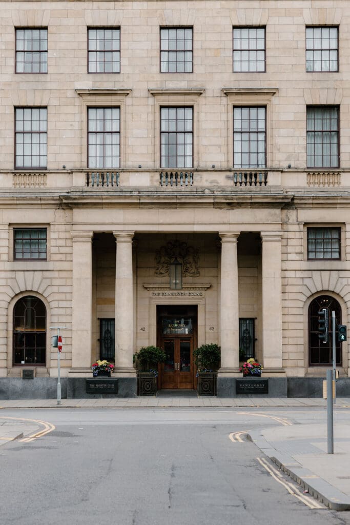 Exterior of The Edinburgh Grand wedding venue in Edinburgh city centre